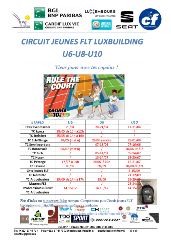 Affiche calendrier CIRCUIT JEUNES FLT LUXBUILDING-1