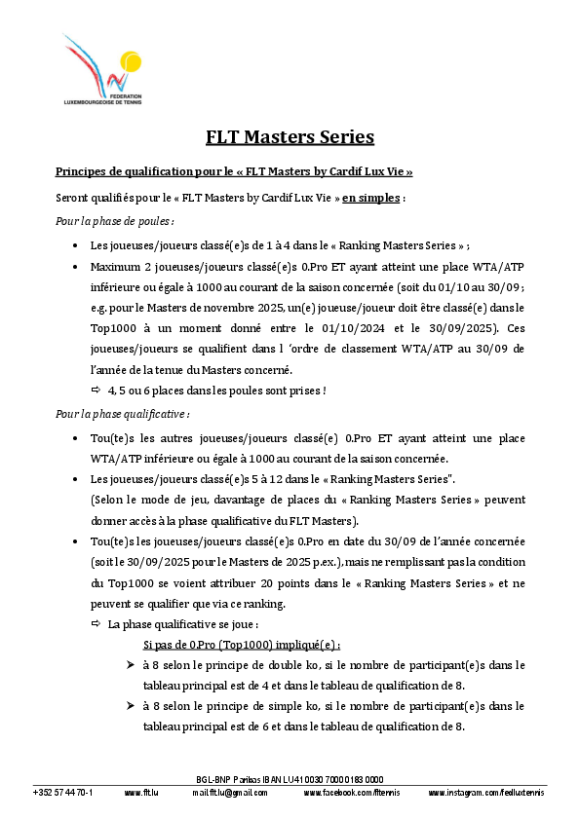 Règlement Qualification Masters 2024-2025